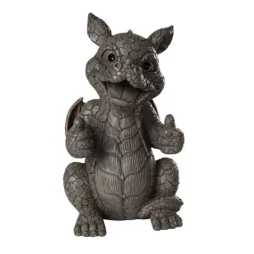 10.25" Garden Dragon Statue - Thumbs Up