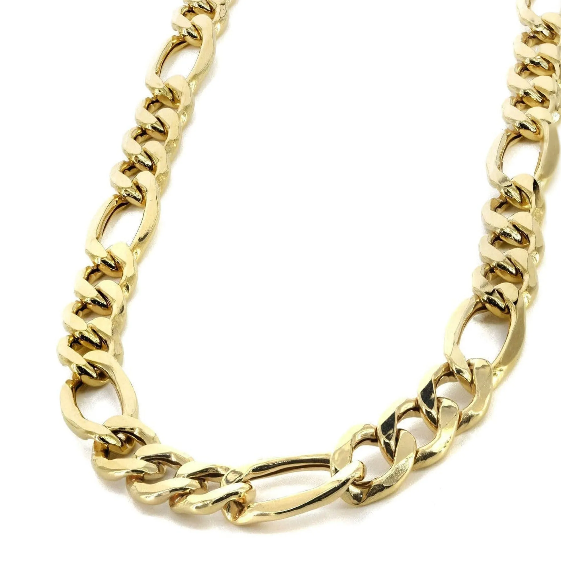 10K Gold Figaro Necklace / 7 MM