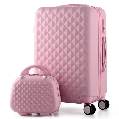 14 24 Inch Pink Women Cartoon Hello Kitty Suitcase Set,Spinner Rolling Luggage Sets,Trolley Luggage