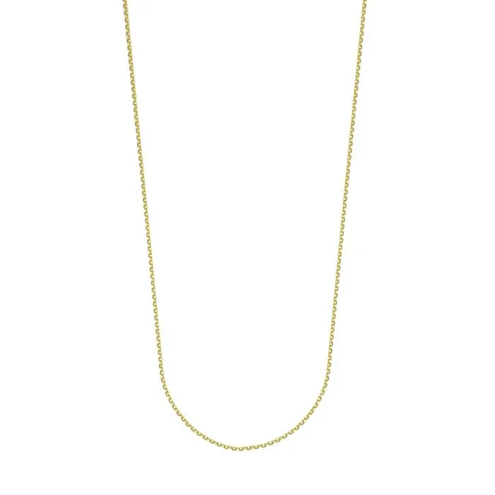 18 INCH YELLOW GOLD CABLE CHAIN