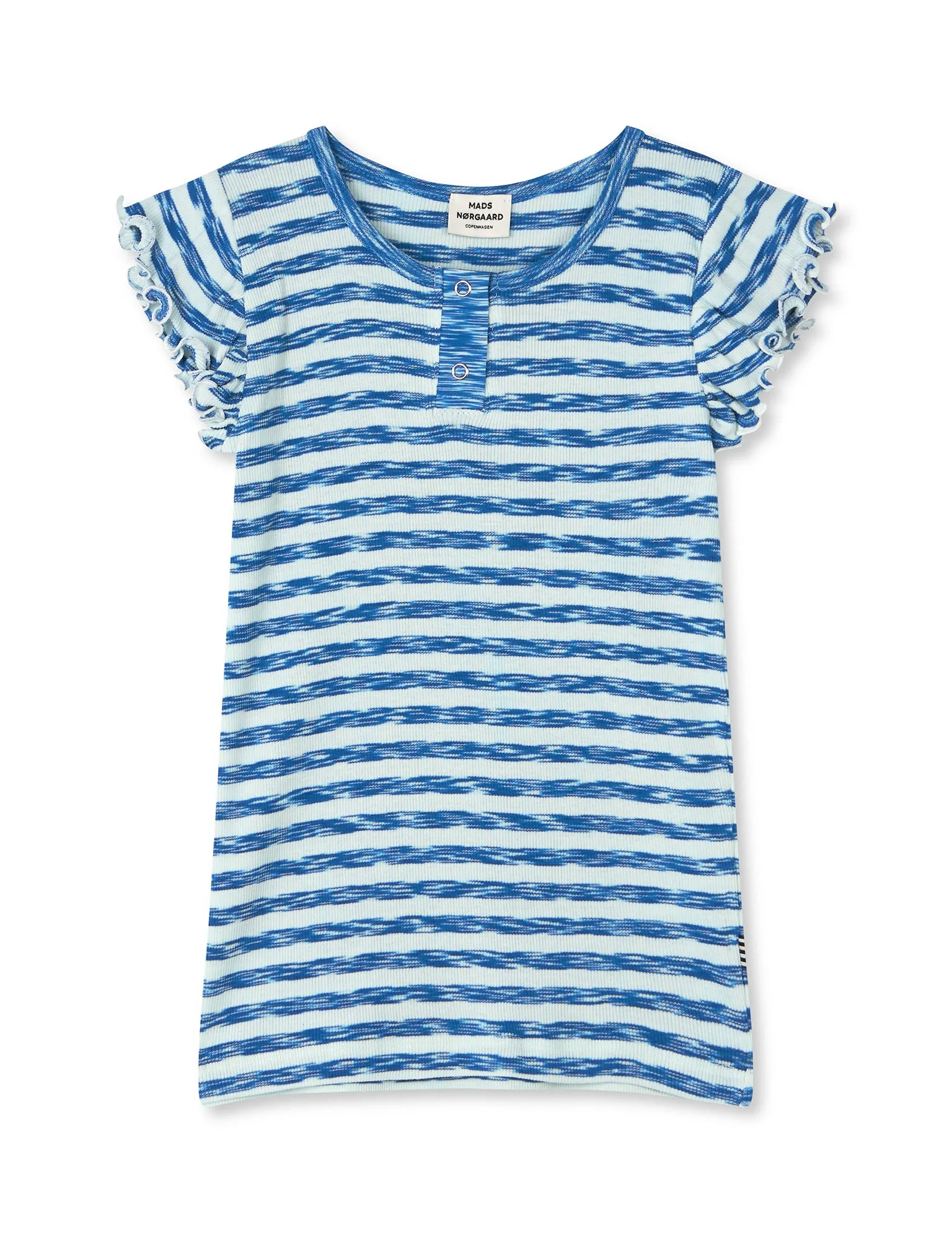 2x2 Cotton Stripe Cinne Tee, 2x2 Stripe Multi Blue