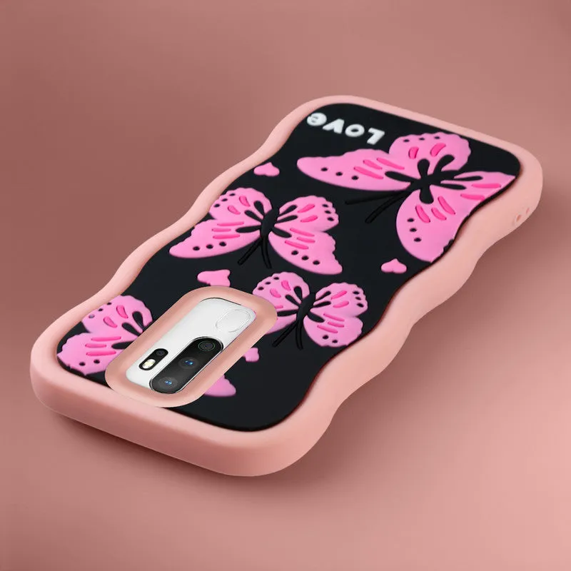 3D Silicone Soft Wave Edges Mobile Back Case For Oppo A5 2020