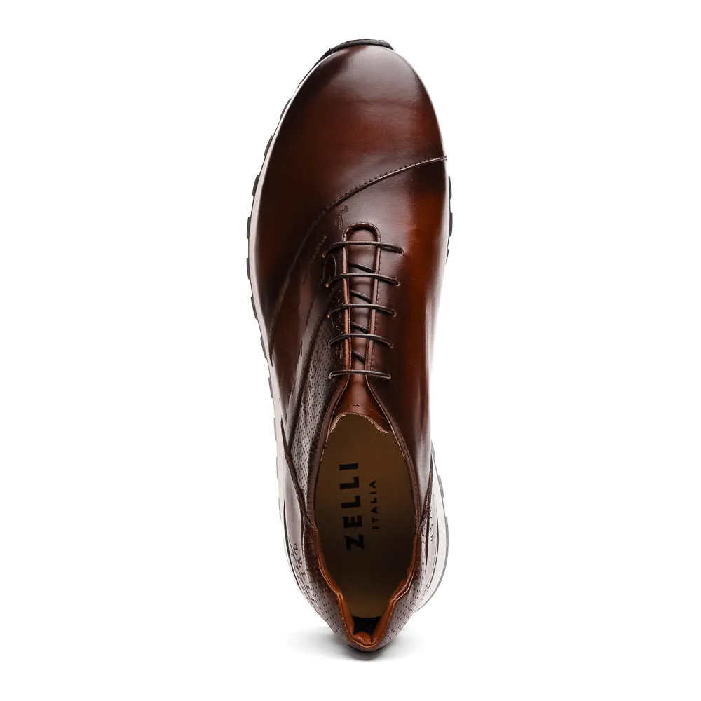 65-395-BRN TESTO Italian Calfskin Sneaker Brown