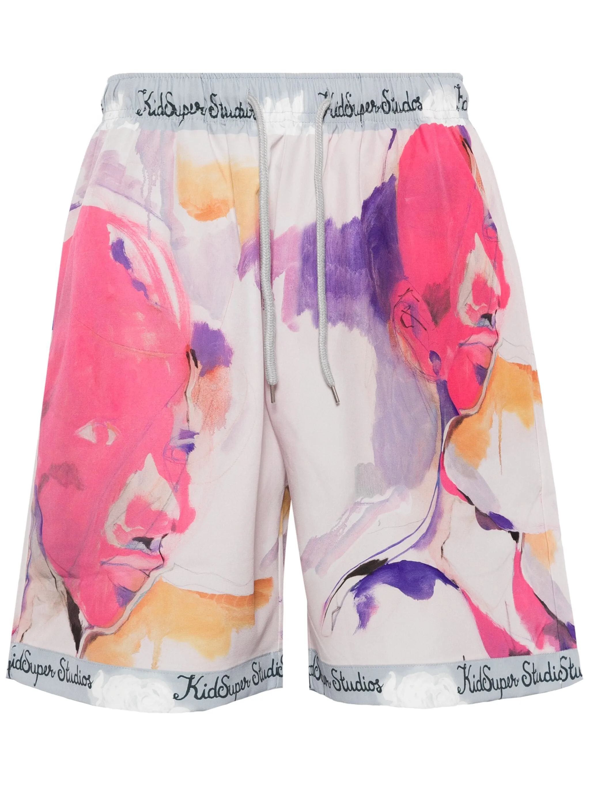 Abstract-Print Sport Shorts