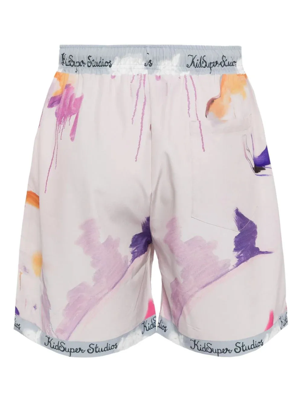 Abstract-Print Sport Shorts