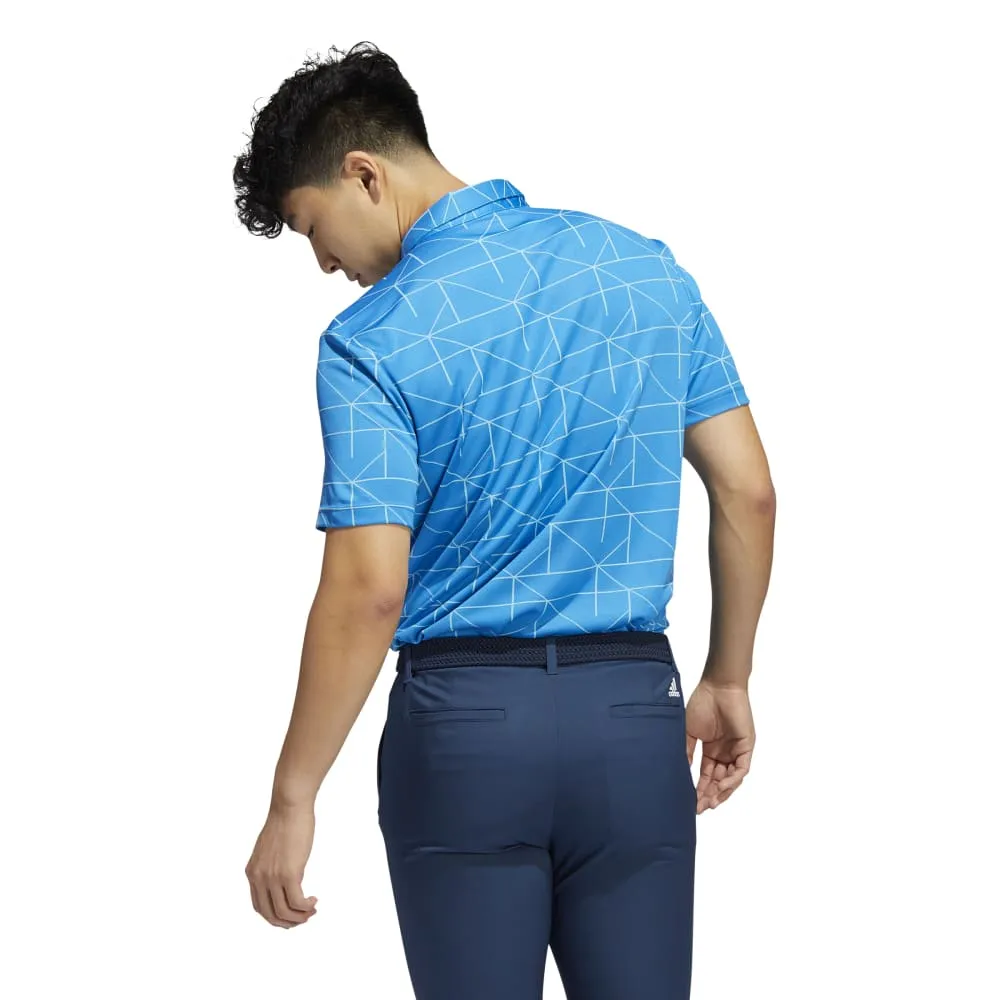 adidas Jacquard Lines Golf Polo Shirt HA6117