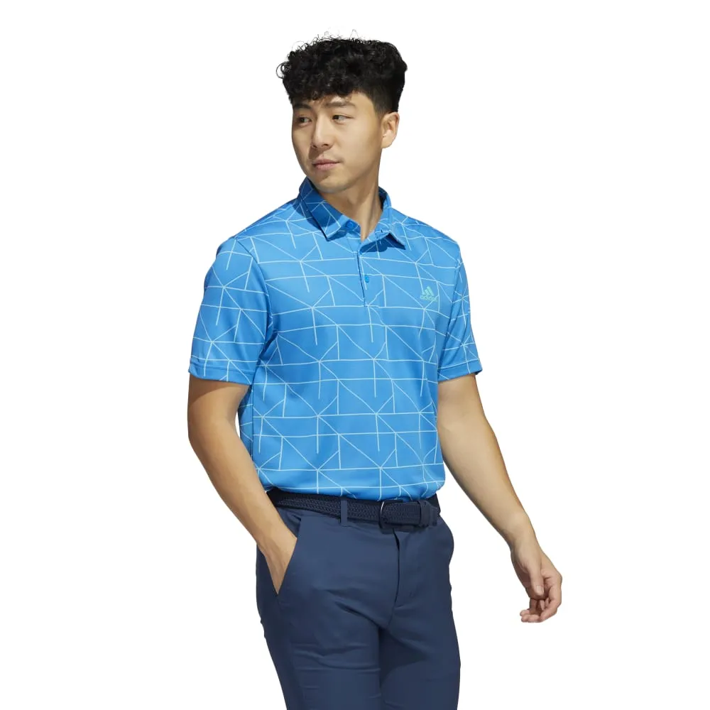 adidas Jacquard Lines Golf Polo Shirt HA6117