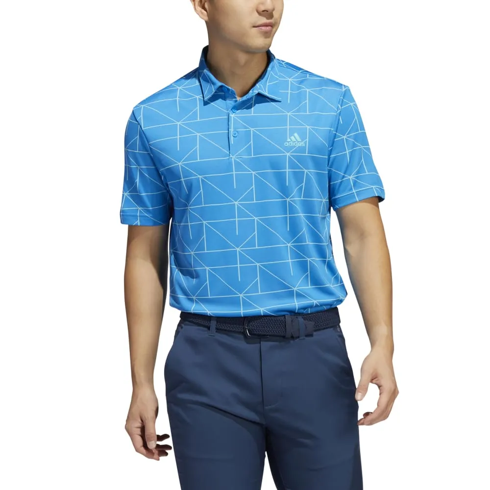 adidas Jacquard Lines Golf Polo Shirt HA6117