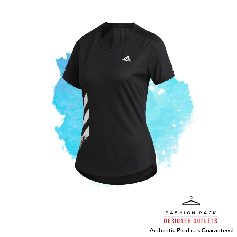 Adidas Run It 3-Stripes Fast Tee Black