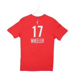 Adult Indiana Fever #17 Erica Wheeler Rebel Name and Number T-shirt in Red by Nike