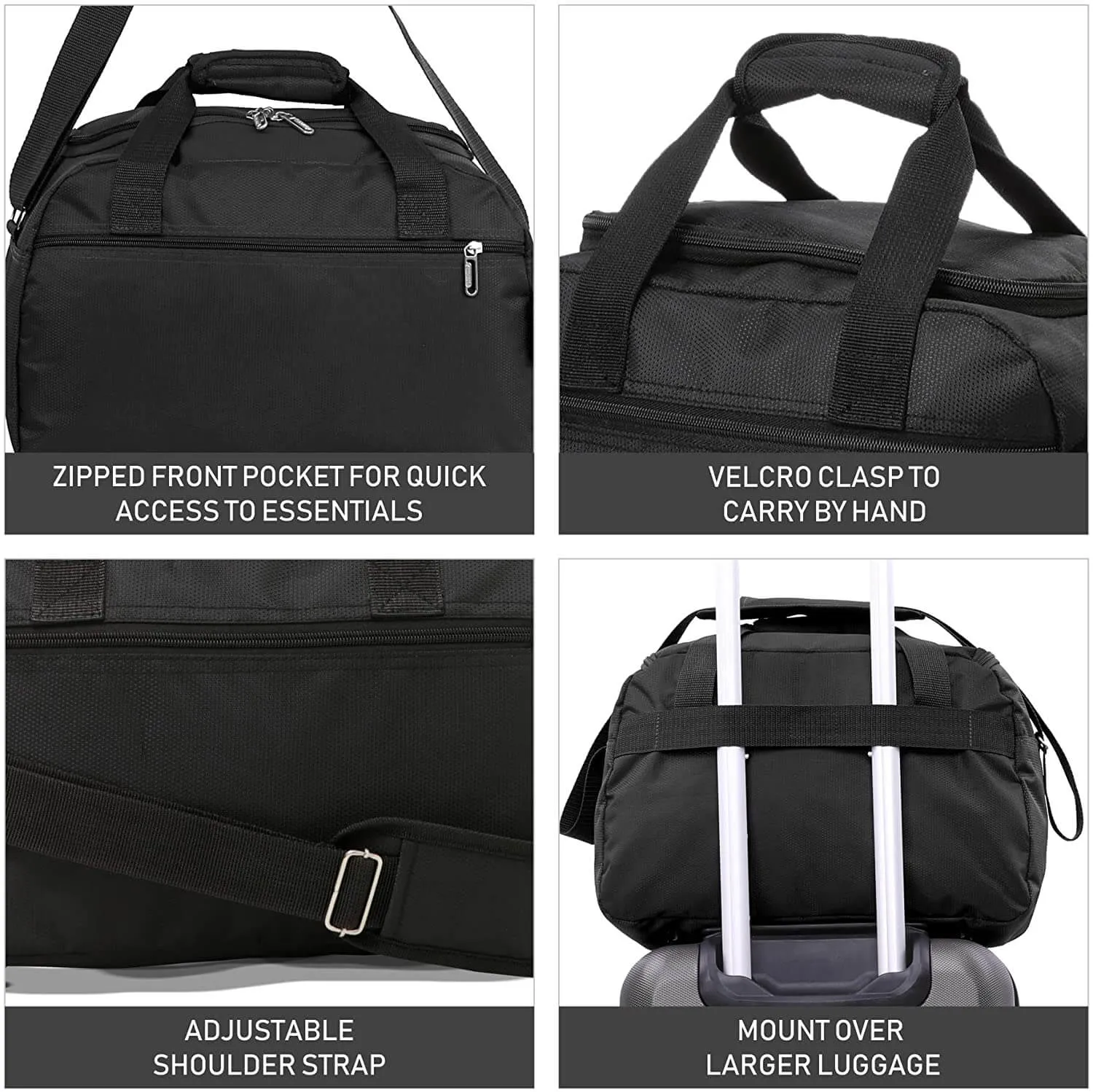 Aerolite Ryanair Bundle Expandable (55x40x20cm) to (55x40x23cm) Ryanair (Priority) Maximum Lightweight Cabin Suitcase and (40x20x25cm) Ryanair Maximum Underseat Holdall