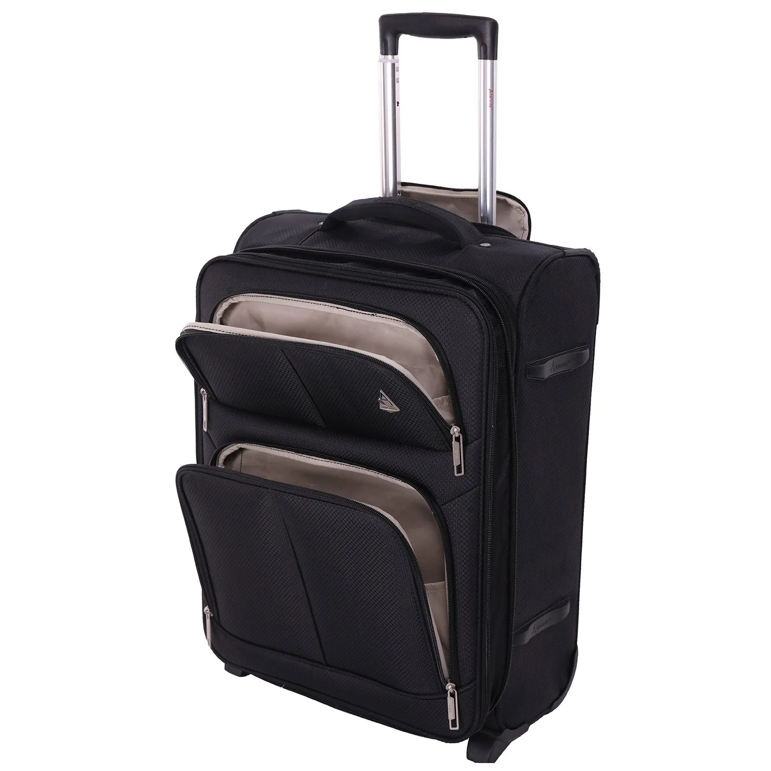 Aerolite Ryanair Bundle Expandable (55x40x20cm) to (55x40x23cm) Ryanair (Priority) Maximum Lightweight Cabin Suitcase and (40x20x25cm) Ryanair Maximum Underseat Holdall