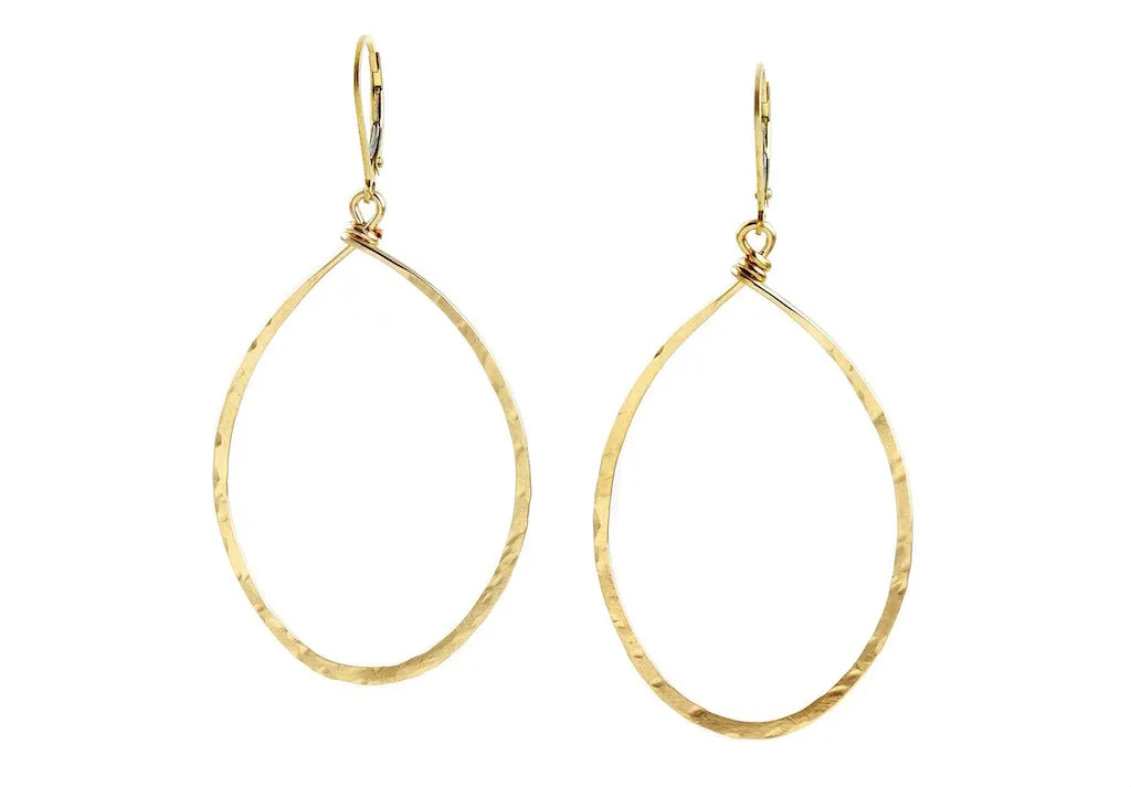 Agapantha Hanna Hammered Hoops Med Gold, Rose Gold & Silver