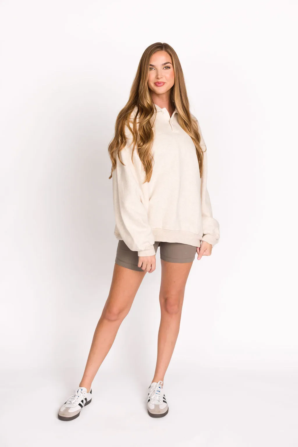 Airport 100% Cotton Sweatshirt in Oat