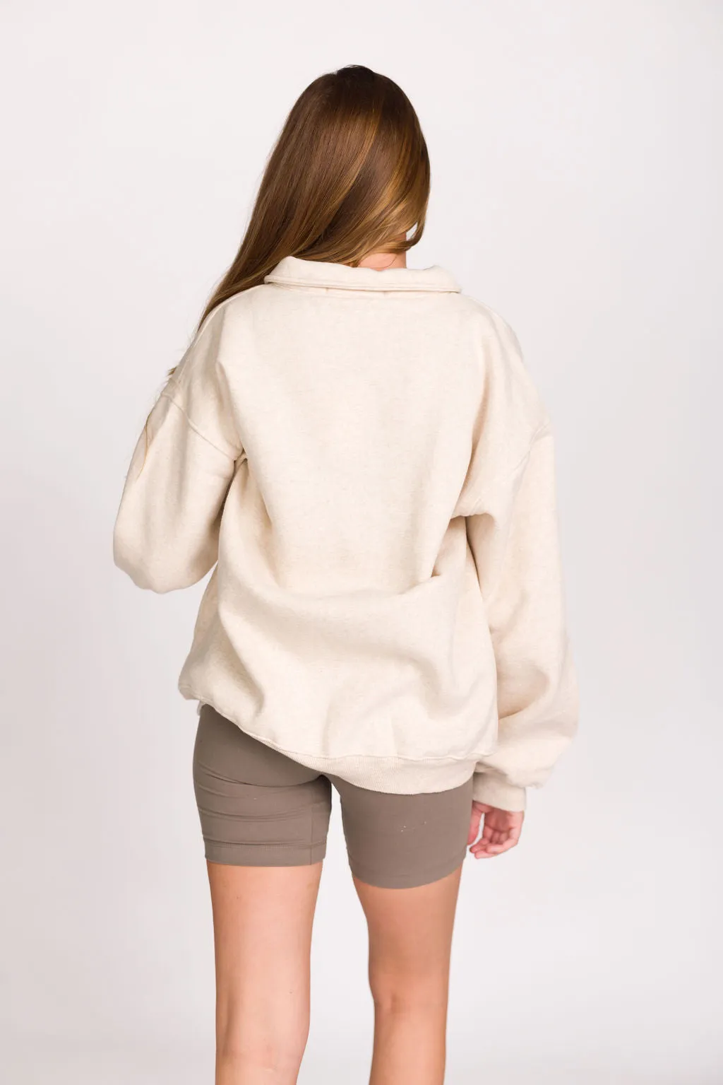 Airport 100% Cotton Sweatshirt in Oat