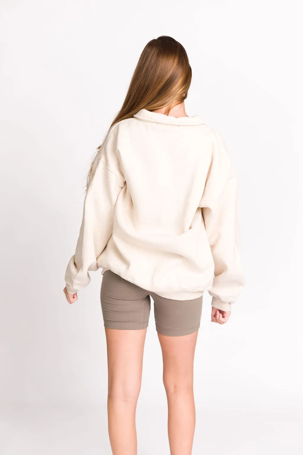 Airport 100% Cotton Sweatshirt in Oat