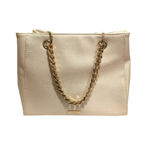 ALDO Gold Metallic Floral & Chain Tote | Gently Used |