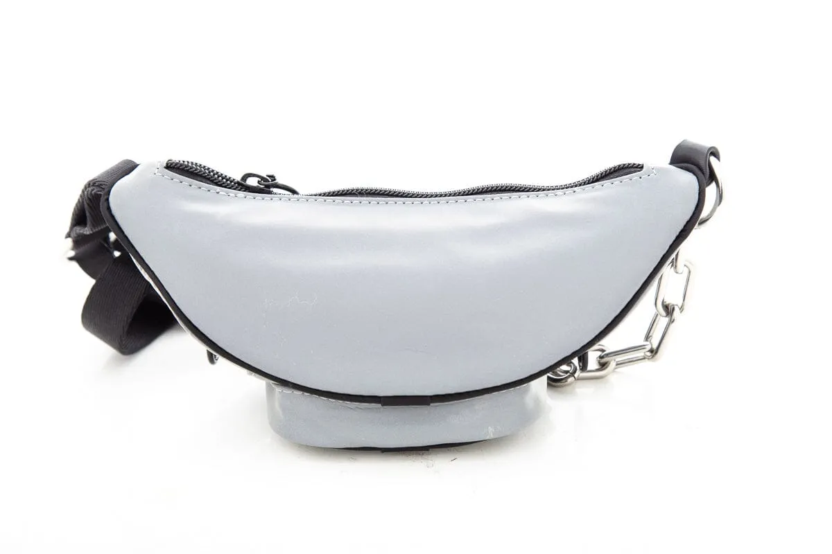 Alexander Wang Silver Nylon Logo Belt Bag