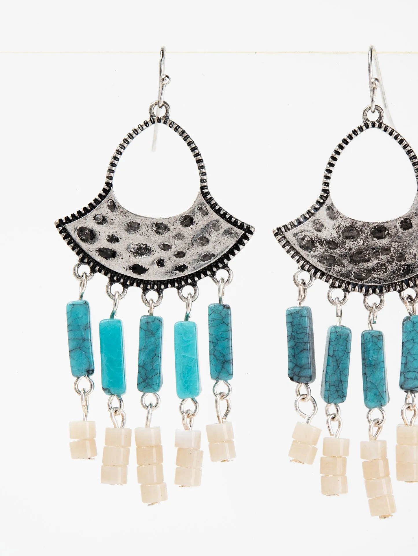 Amelia Native American Western Multi Beaded Tassel Earrings