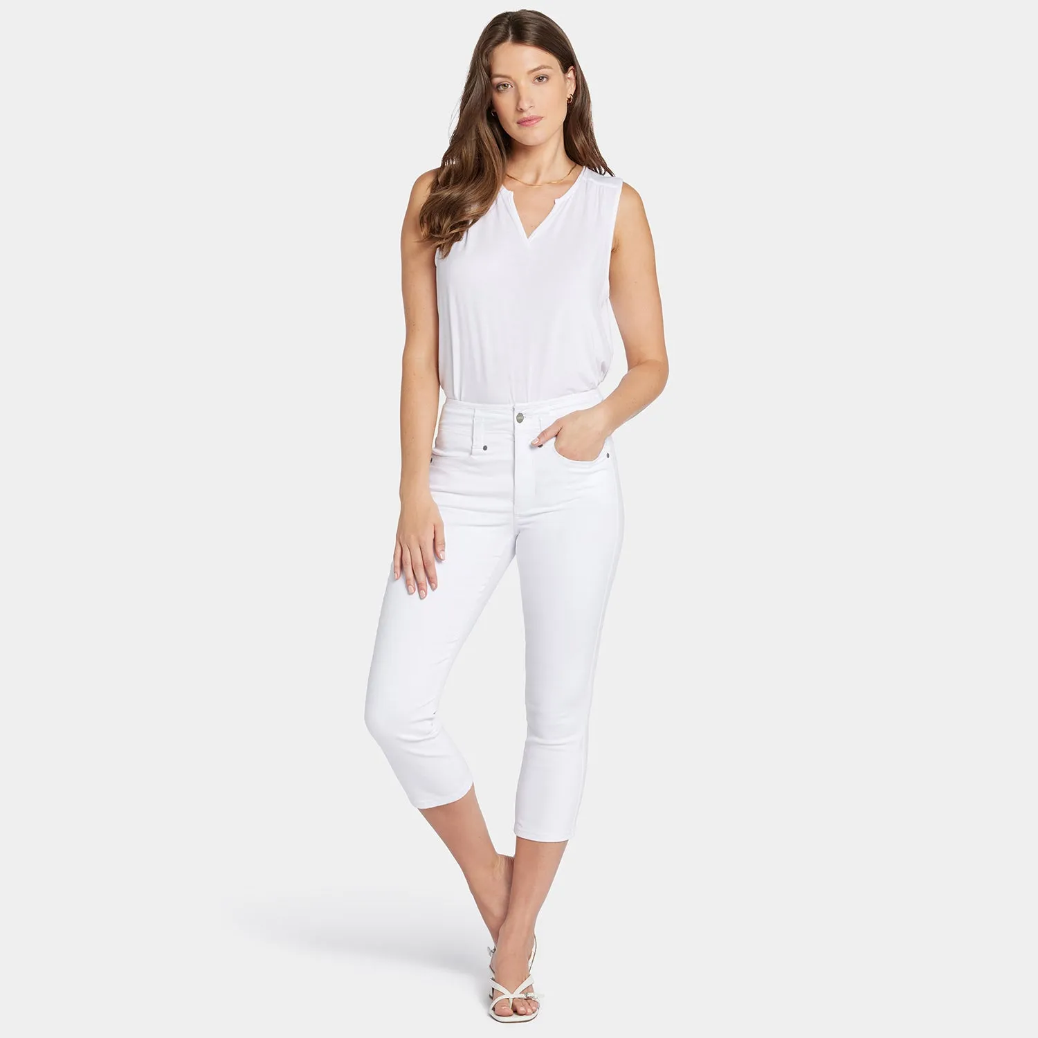 Ami Skinny Capri Jeans - Optic White