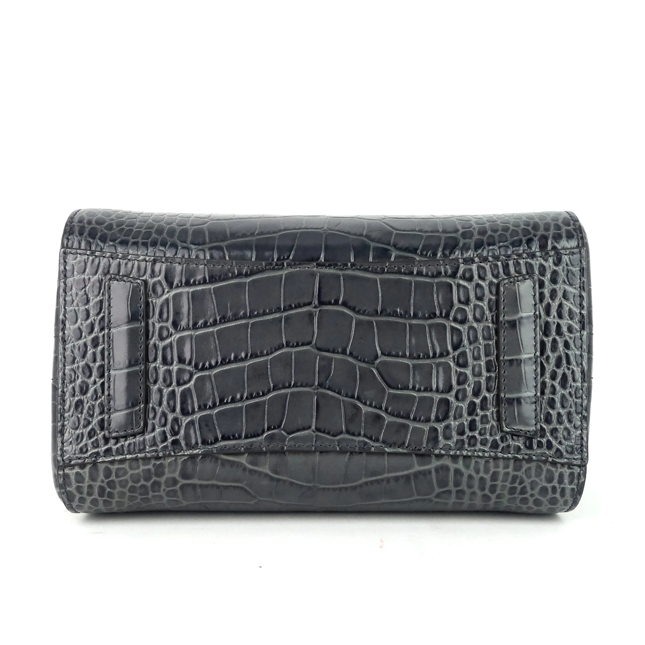 Antigona Mini Croc Embossed Leather Bag with Strap