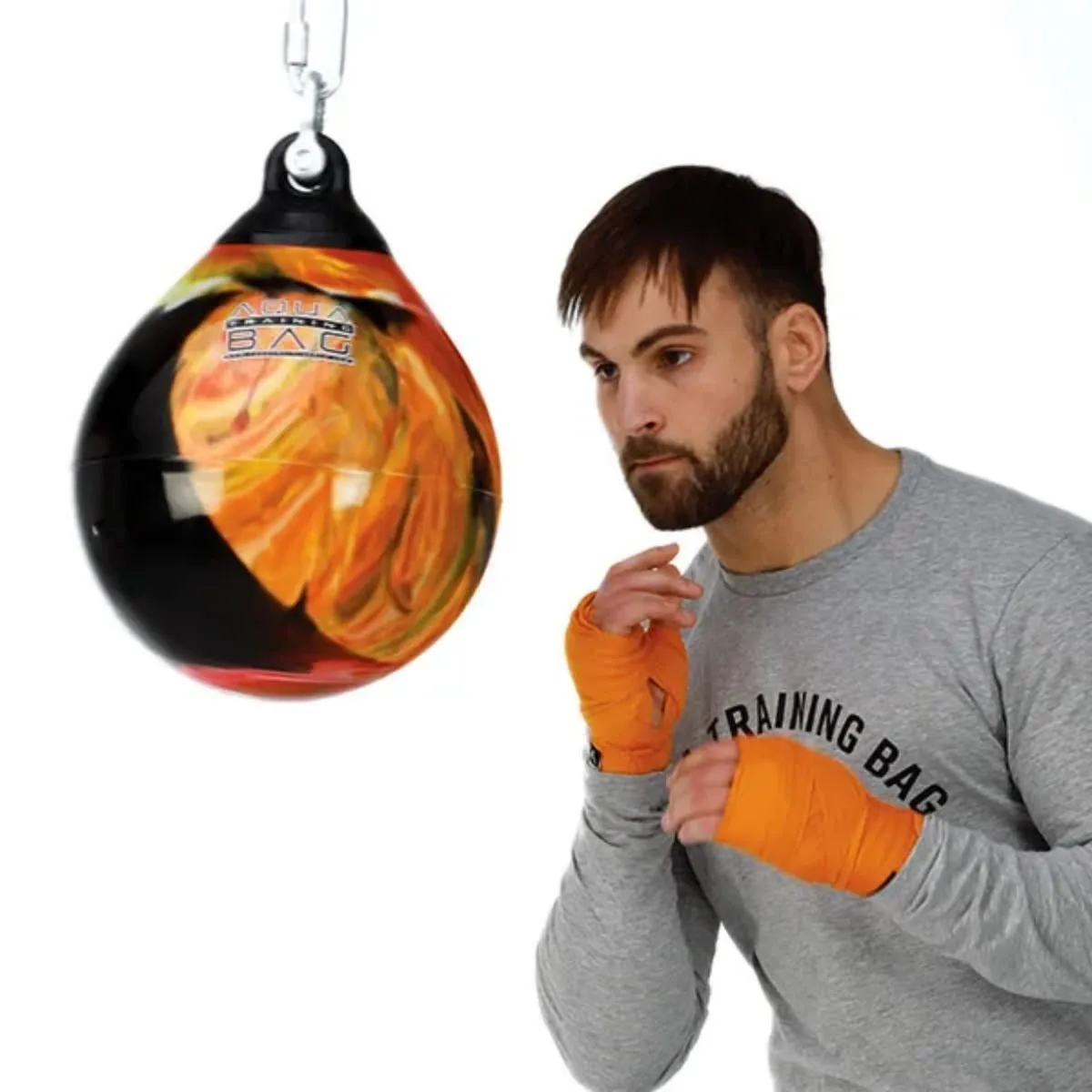 Aqua 9" 15lb Headhunter Training Bag Orange