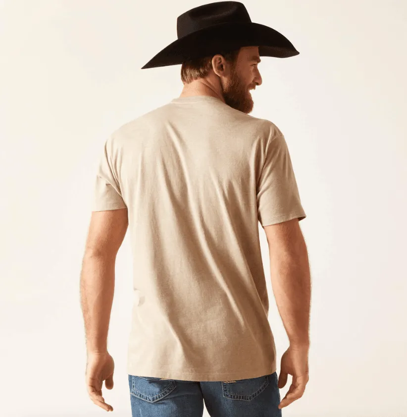 Ariat Men's Oatmeal Heather Farmerican Tee 10047885