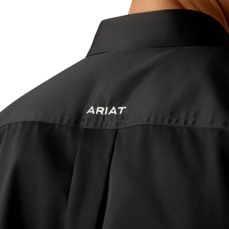 Ariat Men's Team Logo Twill Classic Fit Black Mexico Long Sleeve Button Down Shirt 10038500