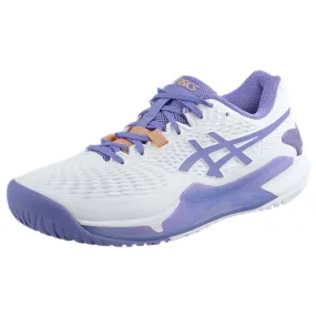 Asics Women's Gel-Resolution 9 - D Width - White/Amethyst