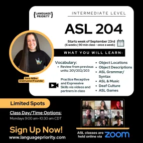 ASL 204 Online Classes