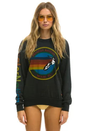 AVIATOR NATION MIAMI SWEATSHIRT - CHARCOAL