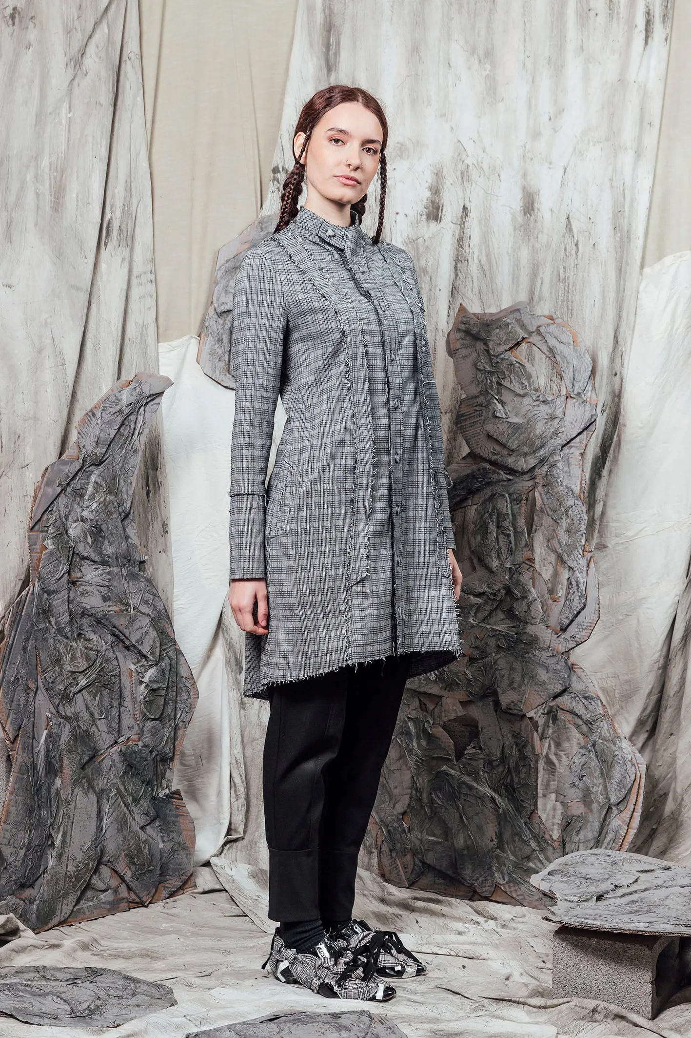 AW24 JADIS TUNIC SHIRT - RIVERSTONE CHECK