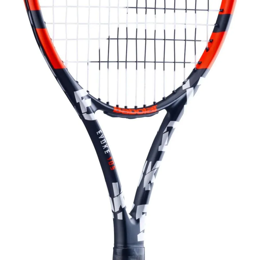 Babolat Evoke 105 Strung 275gm Black Orange Tennis Racket