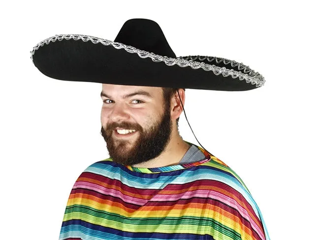 Black and Silver Sombrero