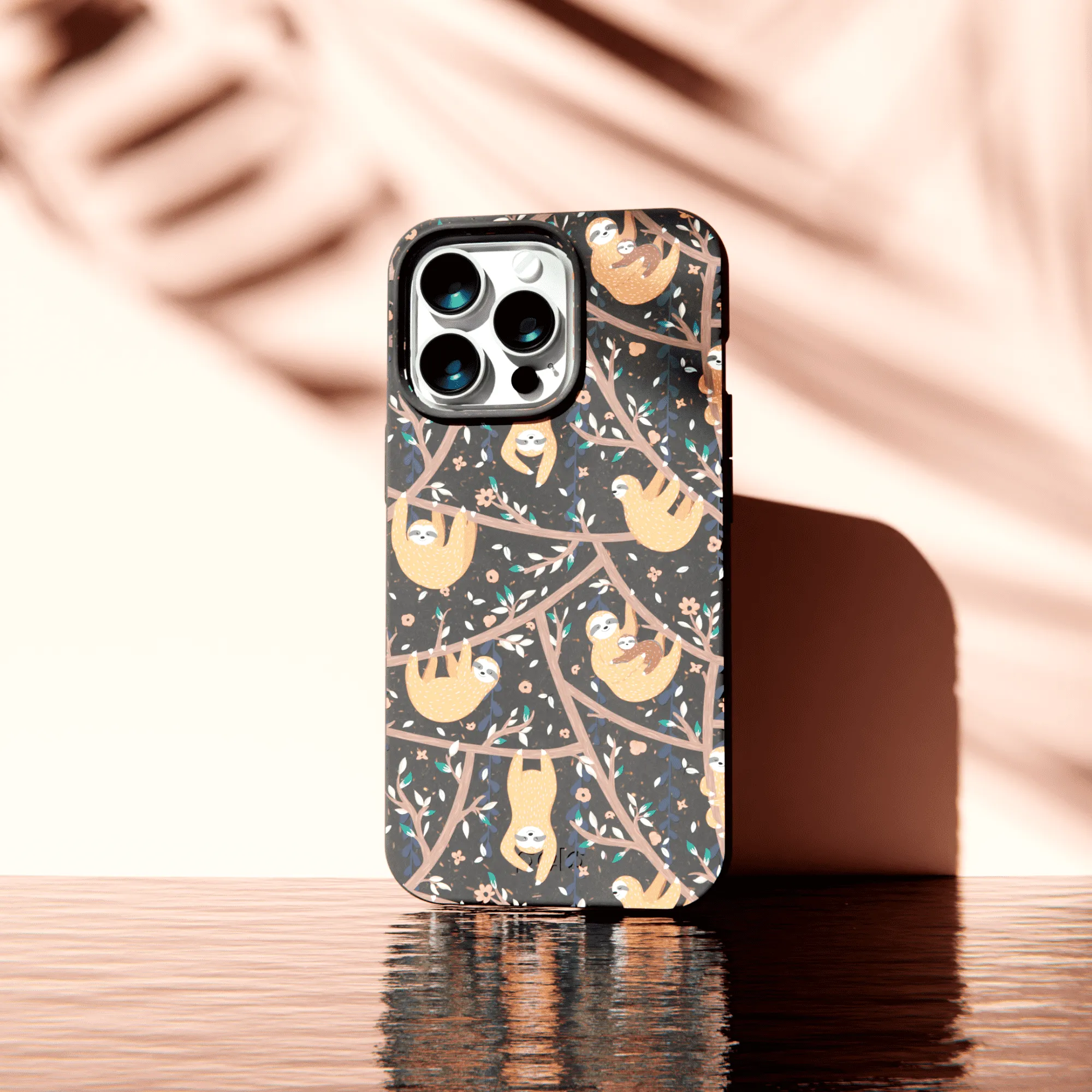 Black Jungle Sloths iPhone X Case