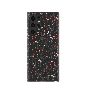 Black Night Garden Samsung Galaxy S22 Ultra Case