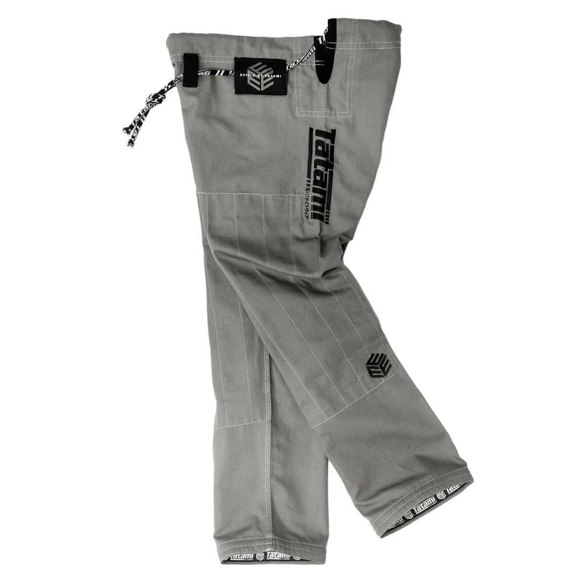 Black on Grey Tatami Fightwear Estilo Black Label Mens BJJ Gi