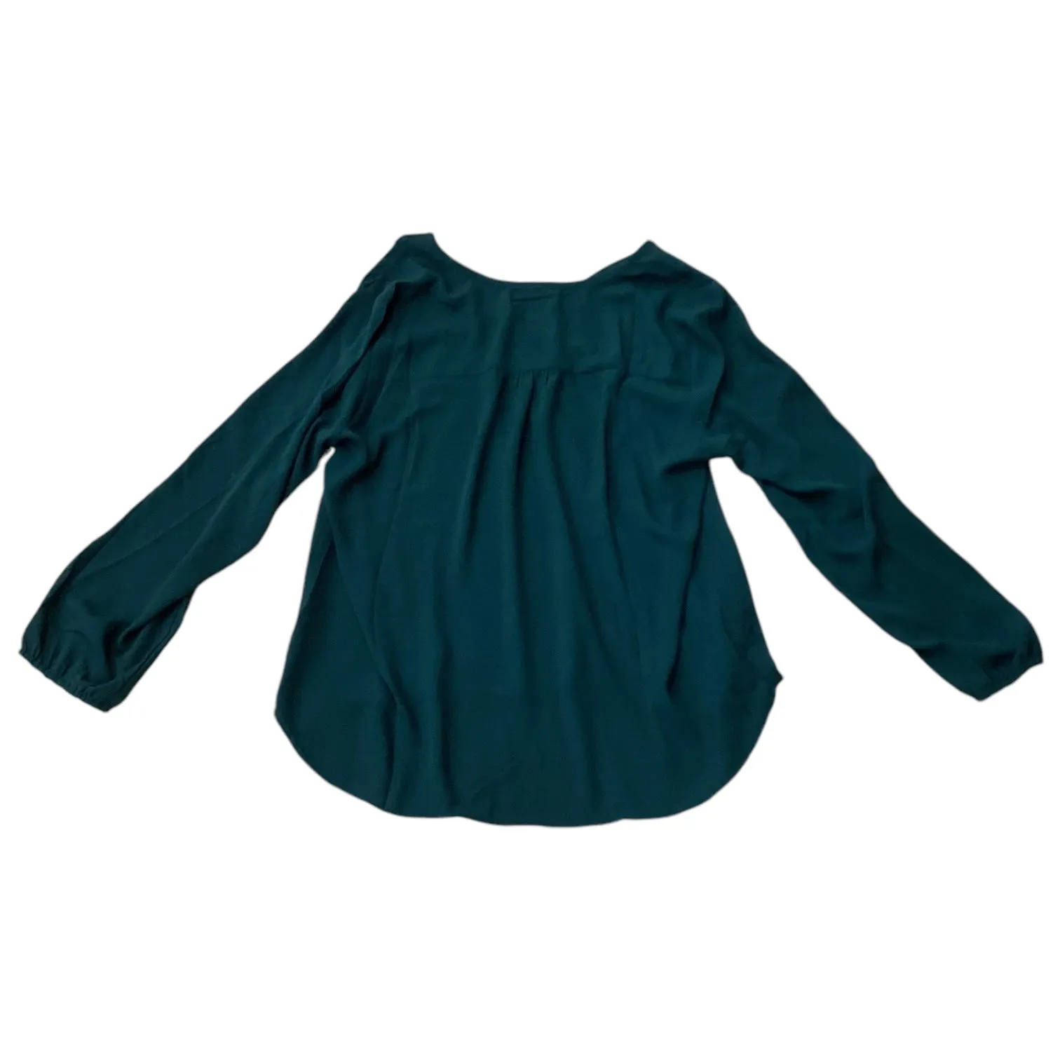 Blouse Long Sleeve By Pleione In Green, Size: Xl