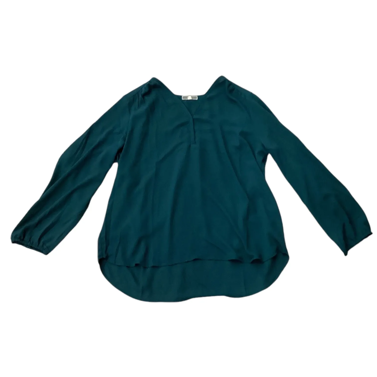 Blouse Long Sleeve By Pleione In Green, Size: Xl