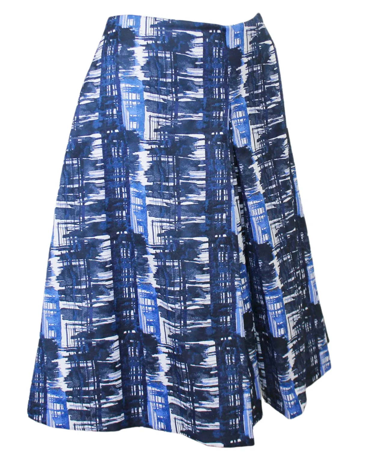 Blue Abstract Skirt