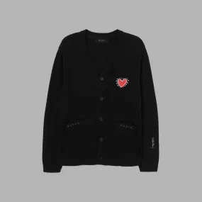 'Blvck x Keith Haring' Heart Cardigan