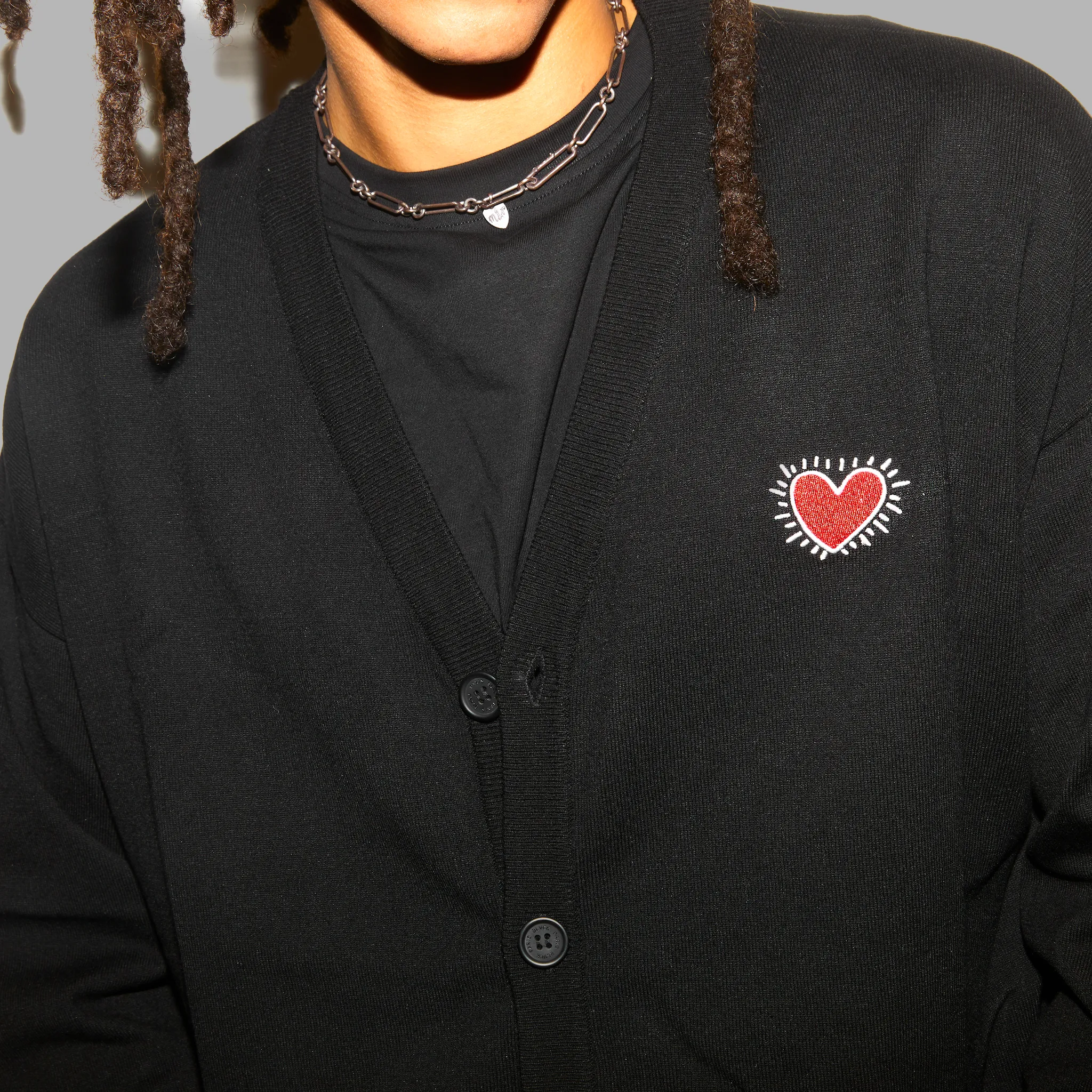 'Blvck x Keith Haring' Heart Cardigan