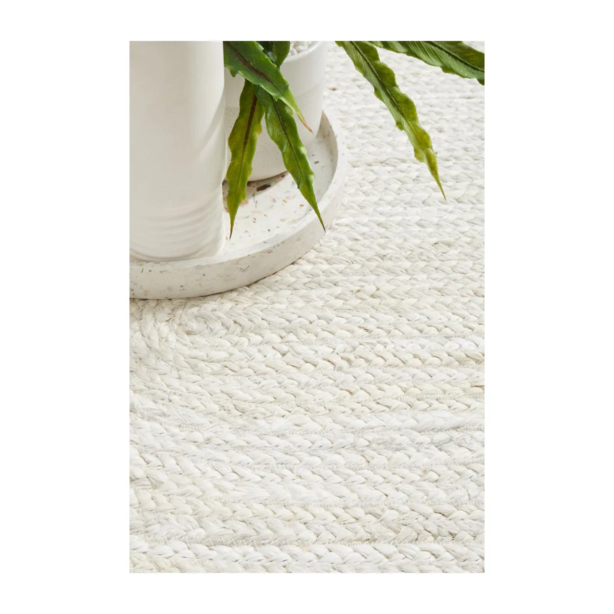 Bondi Oval Rug (White)