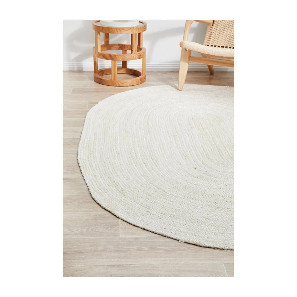 Bondi Oval Rug (White)