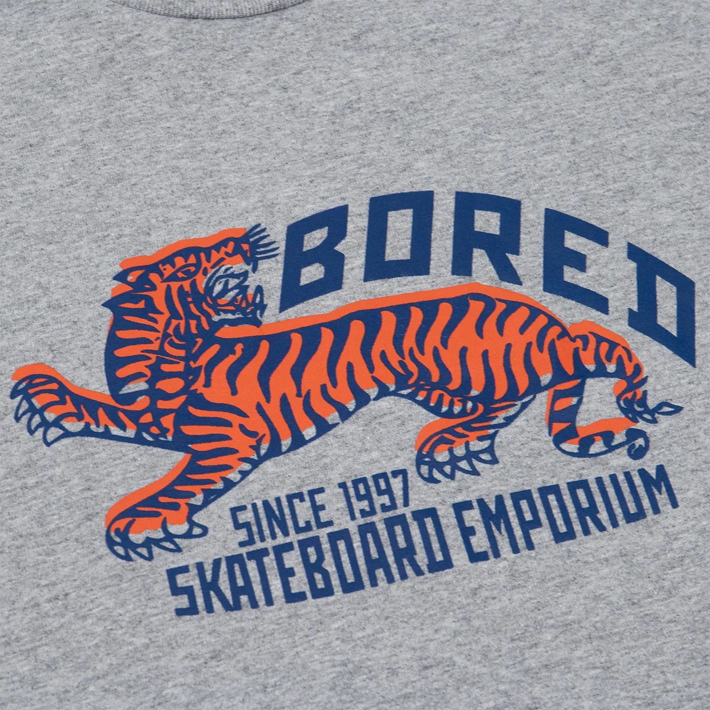 Bored of Southsea Tiger Emporium T Shirt - Heather Grey