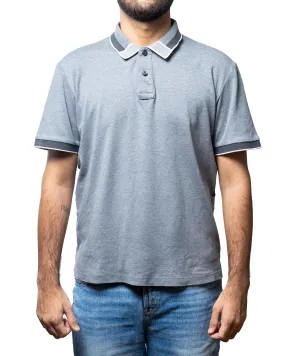 BOSS GREY SLIM FIT POLO T-SHIRT