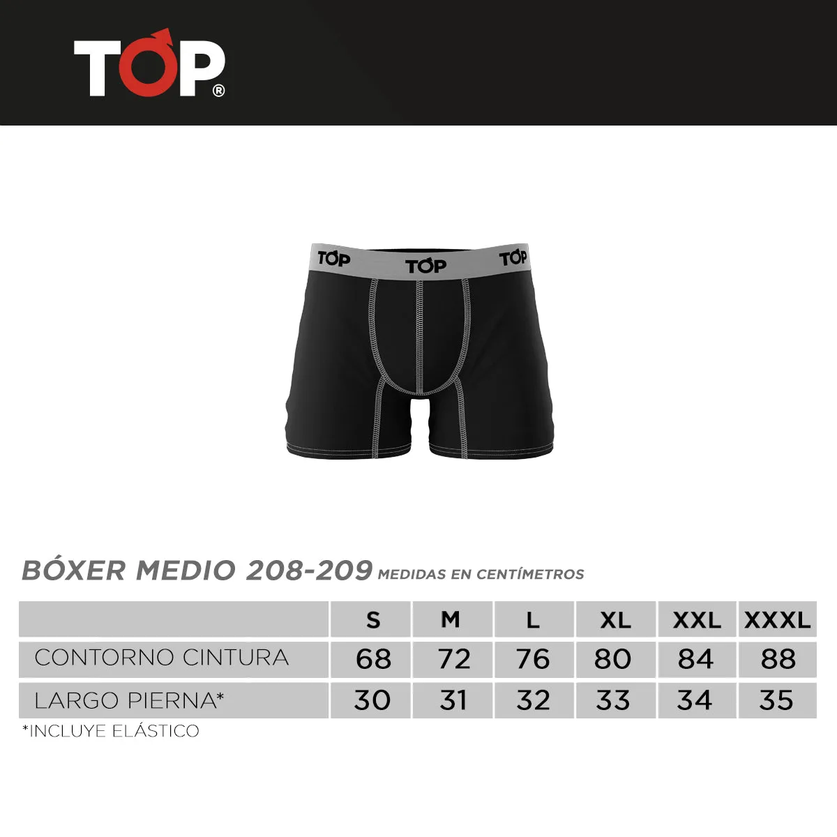 Boxer Medio Algodón Color Pack 4 PKC4