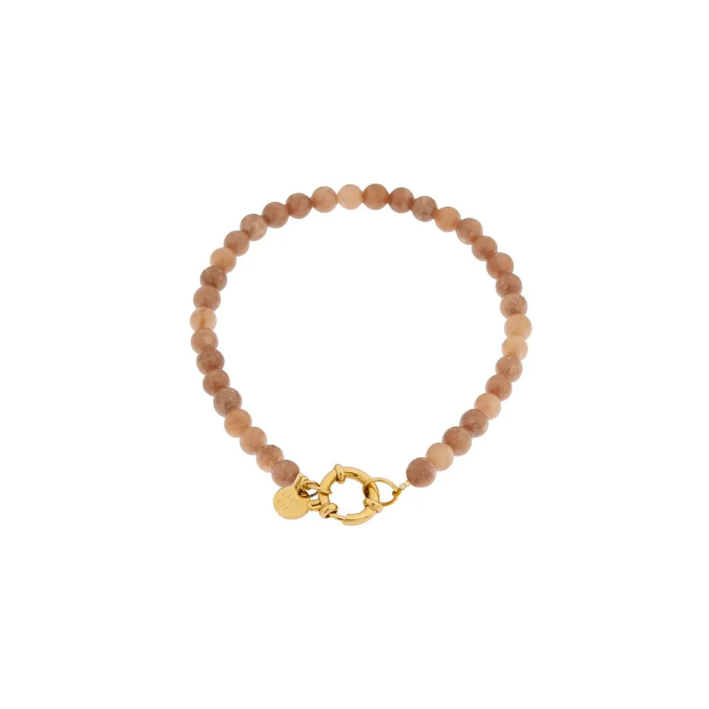 Bracelet Brown Beads Gold