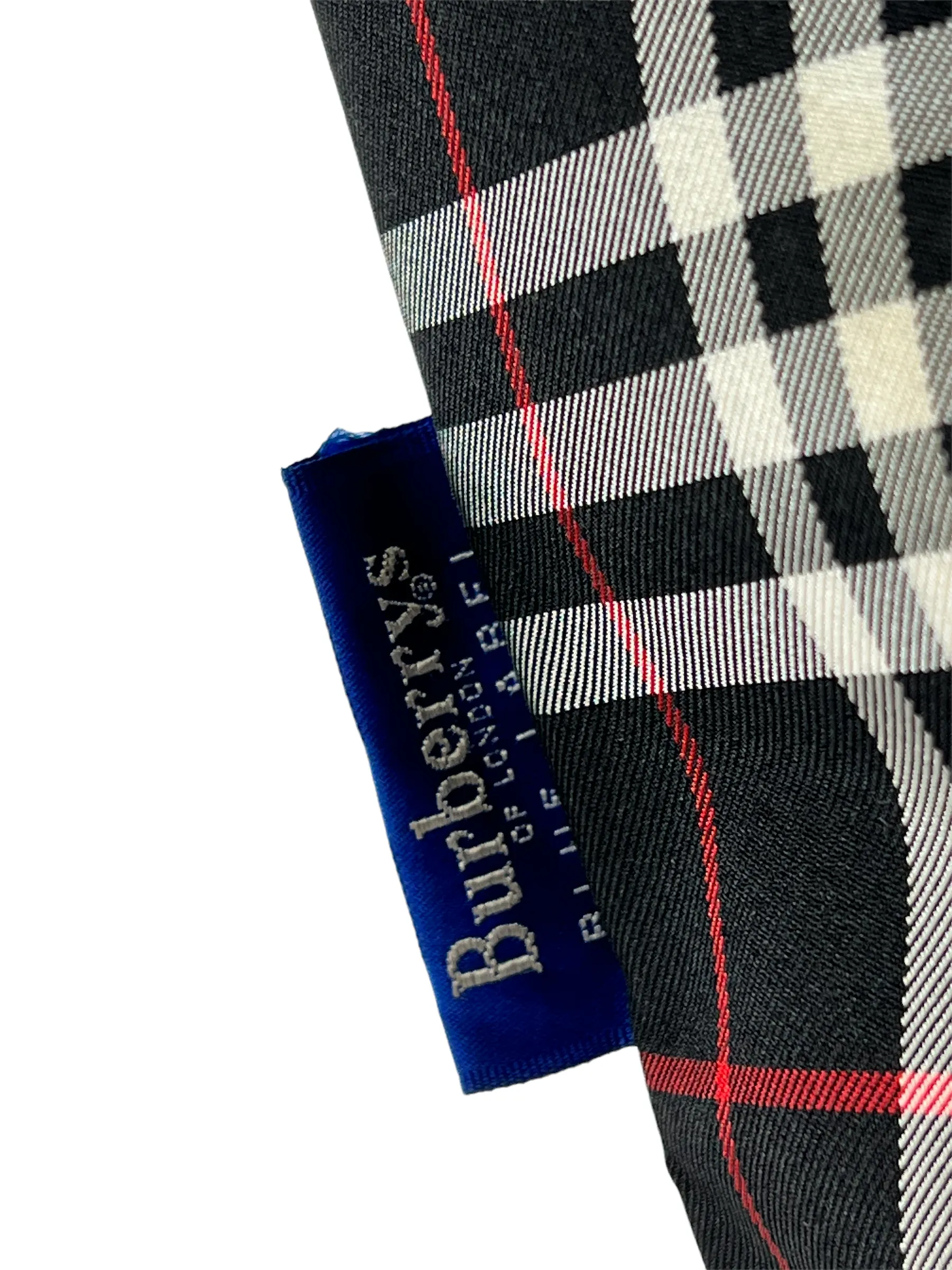 Burberry Blue Label Black Checked Nylon Tote Bag