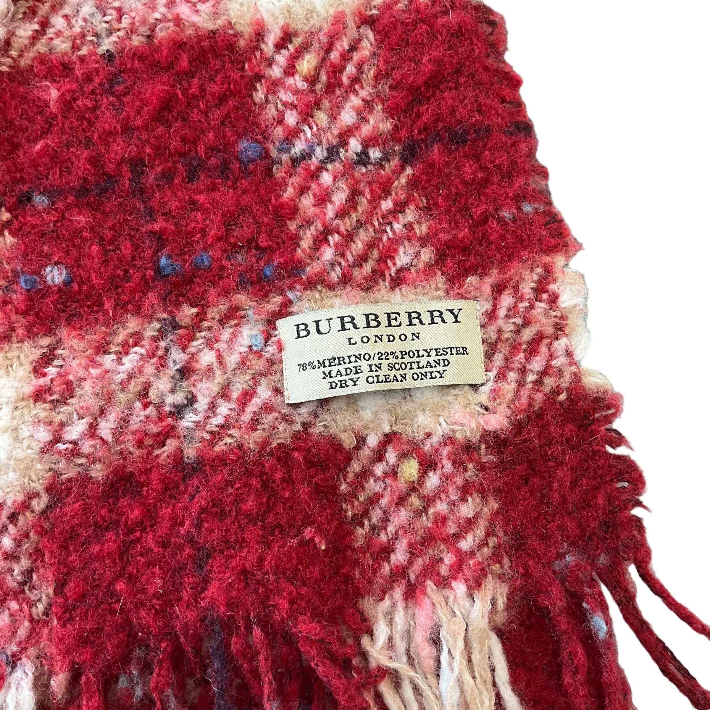 Burberry Plaid Wool Blend Scarf